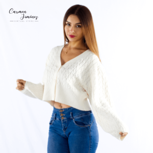 Cárdigan Corto trenzado