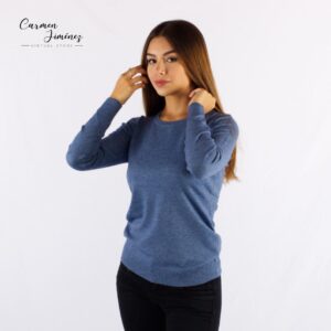 Chompa cashmere cuello redondo