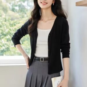 chompa cuello V con botones